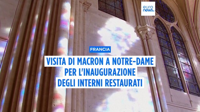 Parigi, Macron visita Notre-Dame: svelati gli interni della cattedrale dopo cinque anni di restauro