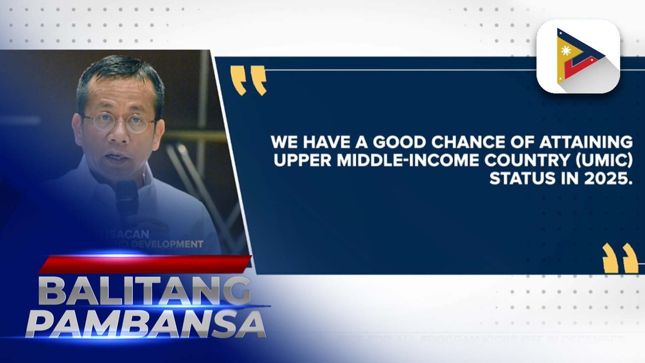 NEDA: PH on track to achieve upper-middle income status by 2025