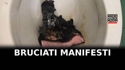 In liceo di Roma bruciati manifesti contro violenza sulle donne