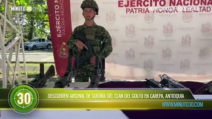 Descubren arsenal de guerra del Clan del Golfo en Carepa, Antioquia 