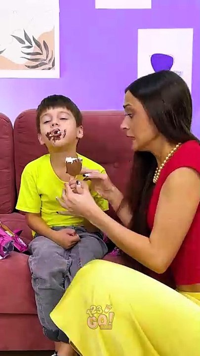 HELP! My Kid ONLY Eats Sweets 😱 Healthy Ice Cream Recipe 🍦 #123go #Parenting #Cooking