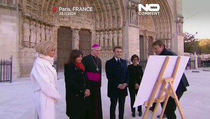 Fransa Cumhurbaşkanı Macron büyük açılış öncesinde Notre Dame Katedrali'ni ziyaret etti