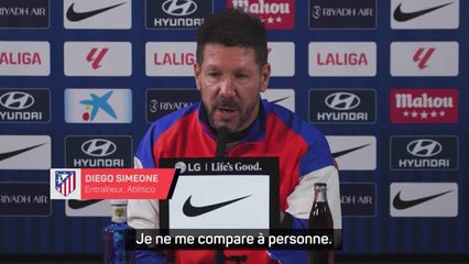 Atlético - Simeone sur le Barça et le Real Madrid : "Je ne me compare à personne"