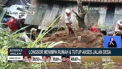Hujan Deras Sebabkan Longsor di Blitar, Rumah dan Akses Jalan Tertutup Material