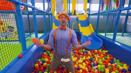 Blippi and Layla's Ball Pit Playtime at the Indoor Playground _ Blippi - Learn Colors and Science