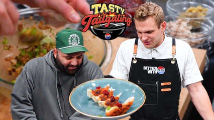 Pan Frying Dumplings With Thanksgiving Leftovers | Tasty Tailgating Ep. 12