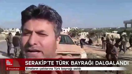Serakip'te Türk bayrağı dalgalandı