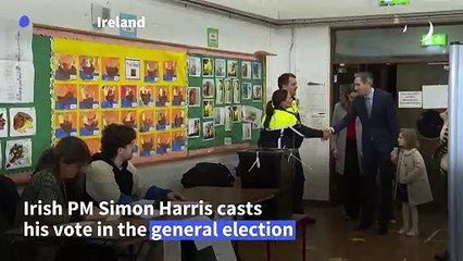Ireland's PM votes in closely fought general election