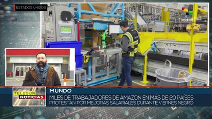 Trabajadores de Amazon protestan durante viernes negro