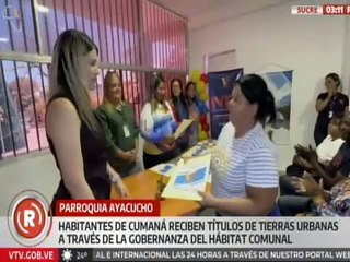 Sucre | Habitantes de la parroquia Ayacucho reciben título de tierras urbanas