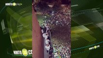 Hinchas de Nacional hicieron temblar a Bogotá con el banderazo