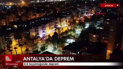 Antalya'da 4.8 büyüklüğünde deprem