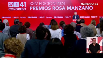 Gritos de "Mazón dimisión" tras el minuto de silencio por las víctimas de la DANA en el Congreso Federal del PSOE