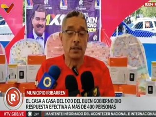 Lara | 1X10 del Buen Gobierno entrega insumos a familias del municipio Iribarren