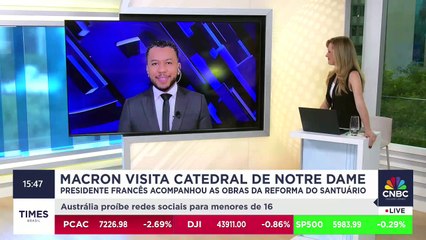 Emmanuel Macron visita obras de reforma da catedral de Notre Dame; Renan de Souza comenta