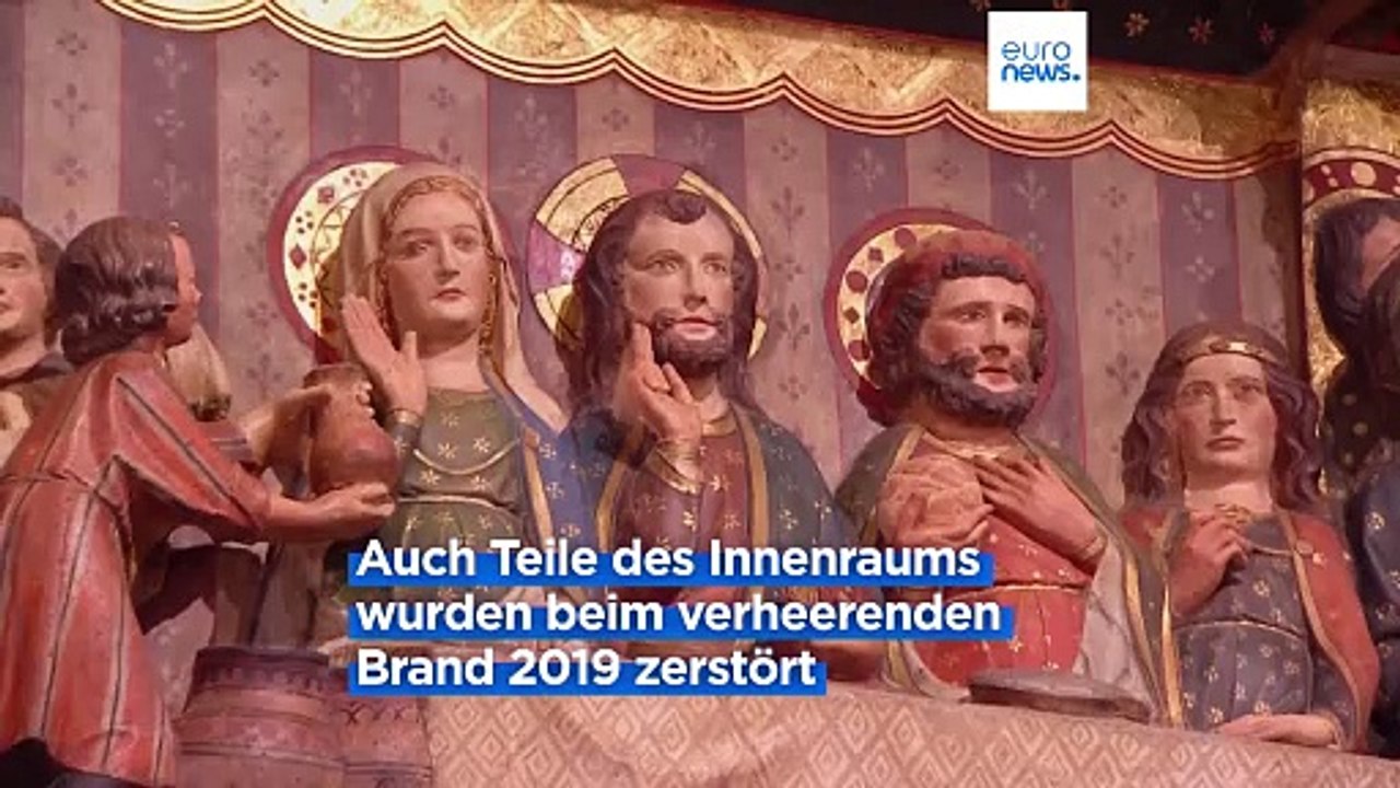 Erster Blick ins Innere: Präsident Macron besucht Notre-Dame