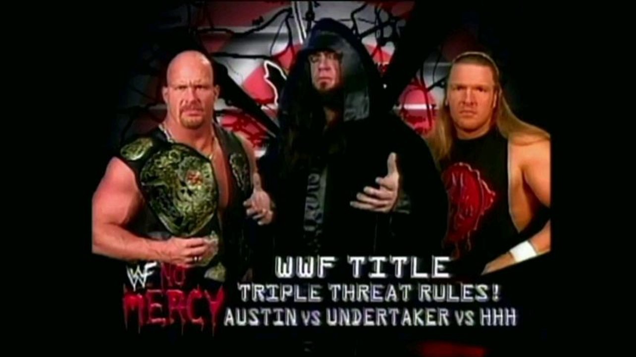 Stone Cold Steve Austin vs Undertaker vs Triple H WWF Title Triple