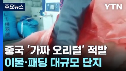 중국 '패딩 도읍' 가짜 오리털 채워 팔다가 덜미 / YTN