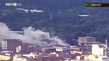 Reportan fuerte incendio en el Centro de Medellín, cerca a la Minorista