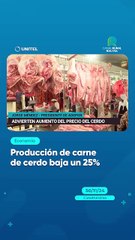 Producción de carne de cerdo baja un 25%