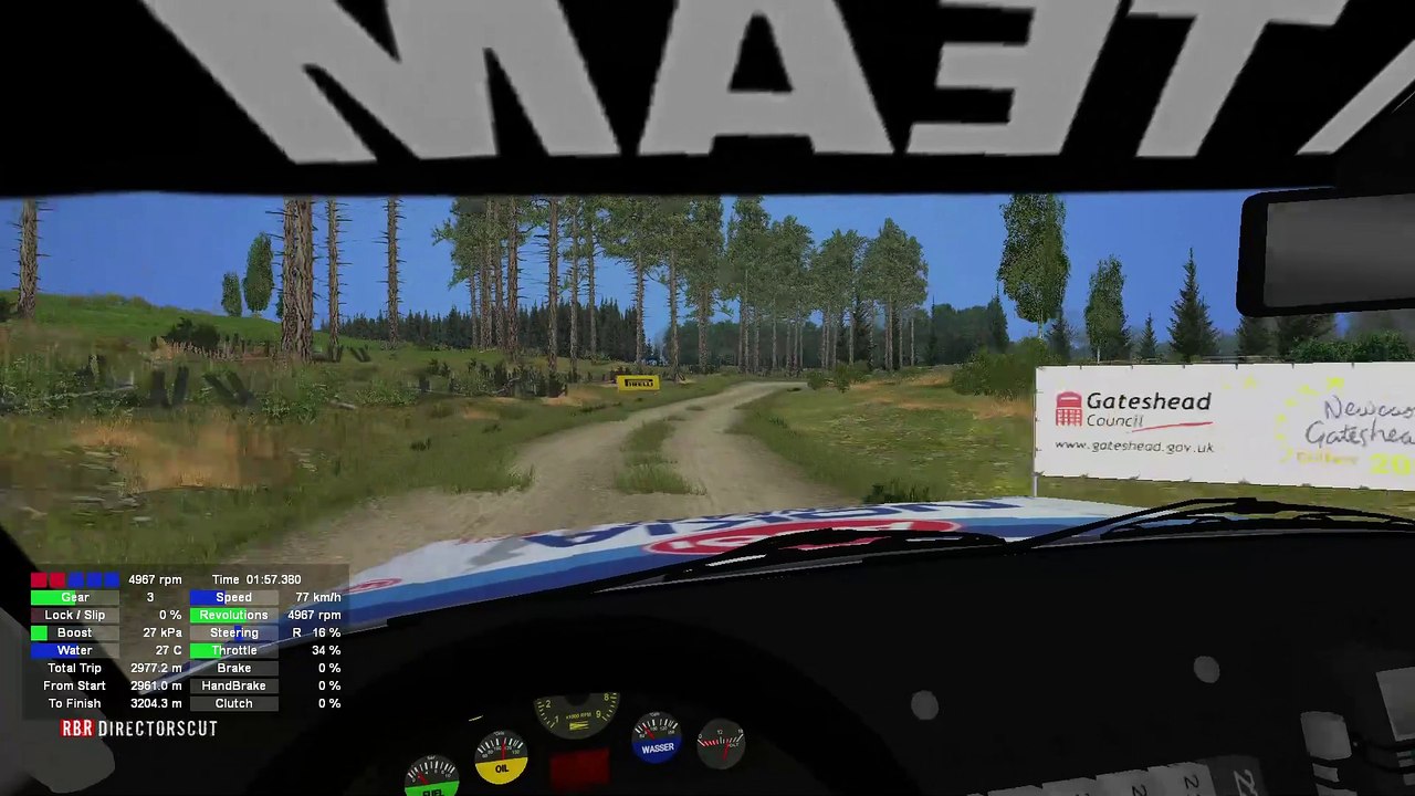Richard Burns Rally: Pastviny RZ3, in an Audi 200 quattro GrpA (XBox Controller)