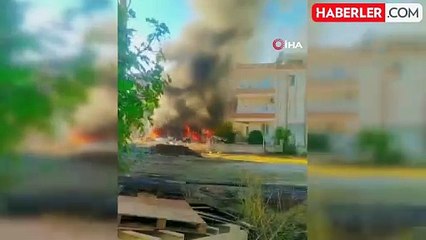 Antalya'da İşçilerin Kaldığı Konteynerler Yangınla Tutuştu