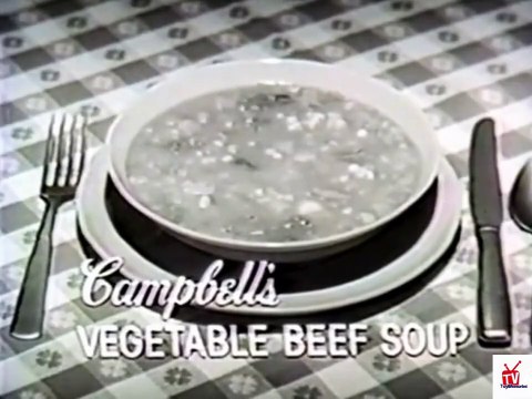 1960s Campbell's vegetable beef TV commercial - June Lockhart, Hugh Reilly & Jon Provost