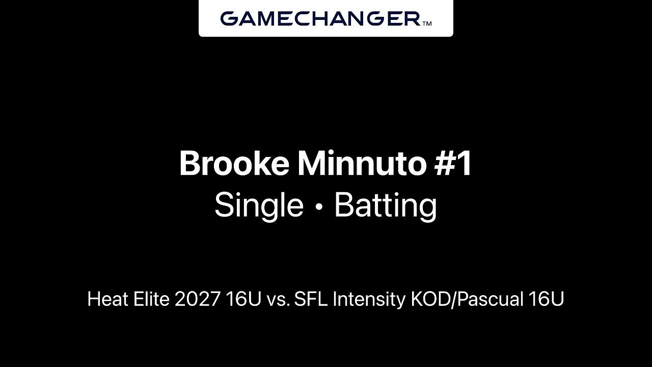 Brooke Minnuto Single vs. SFL Intensity KOD_Pascual 16U