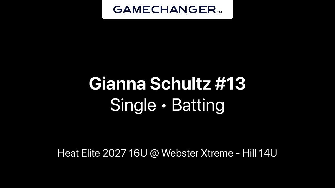 Gianna Schultz Single @ Webster Xtreme - Hill 14U 1