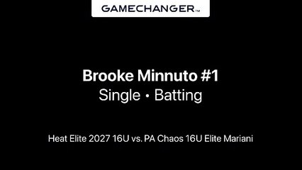Brooke Minnuto Single vs. PA Chaos 16U Elite Mariani