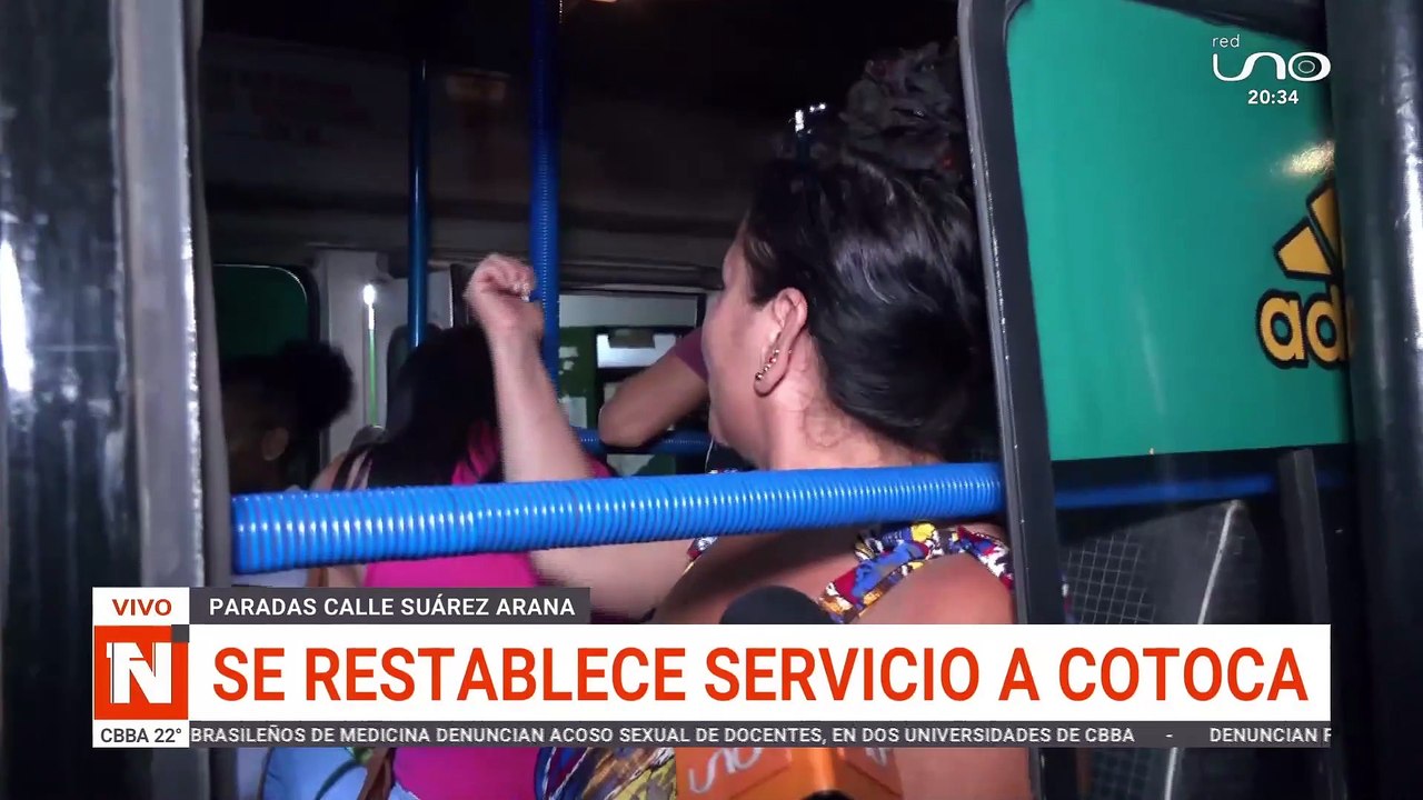 se restablece el transporte a cotoca