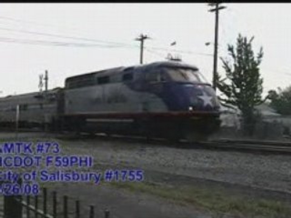 Amtrak #73 At Salisbury with a Pal of mine onboard