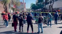 Plaza Izazaga 89: Trabajadores y comerciantes bloquean calles exigiendo la reapertura del inmueble