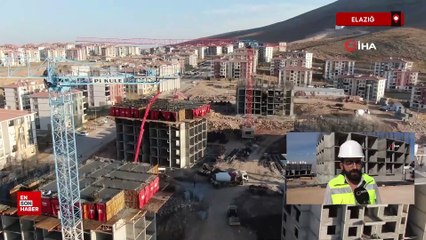 Elazığ'da 608 konutun yapımı hızla devam ediyor