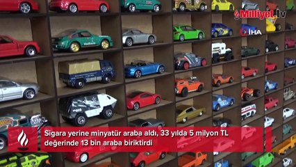 Sigara yerine minyatür araba aldı: 33 yılda 5 milyon TL değerinde araba biriktirdi
