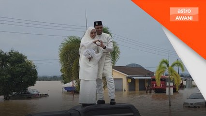 Pengantin naik sampan teruskan pernikahan, batal majlis