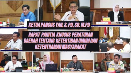 Rapat Pansus, Perda Ketertiban Umum dan Ketentraman Masyarakat