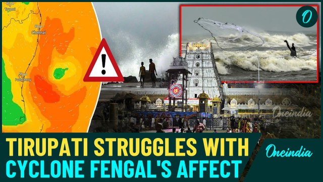 Cyclone Fengal Strike South Coastal India: Red Alert for Tirupati, Heavy Rain, Gale Winds – Video