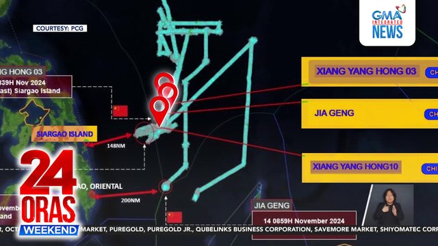3 research vessel ng China, na-monitor ng PCG na ilang beses pumasok sa EEZ ng Pilipinas kahit walang permiso | 24 Oras Weekend