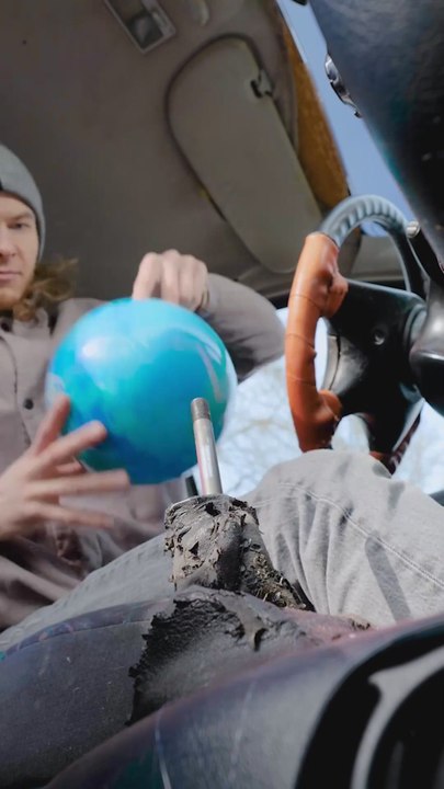 Level Up Your Ride with a Bowling Ball Shifter Knob 🎱🤭