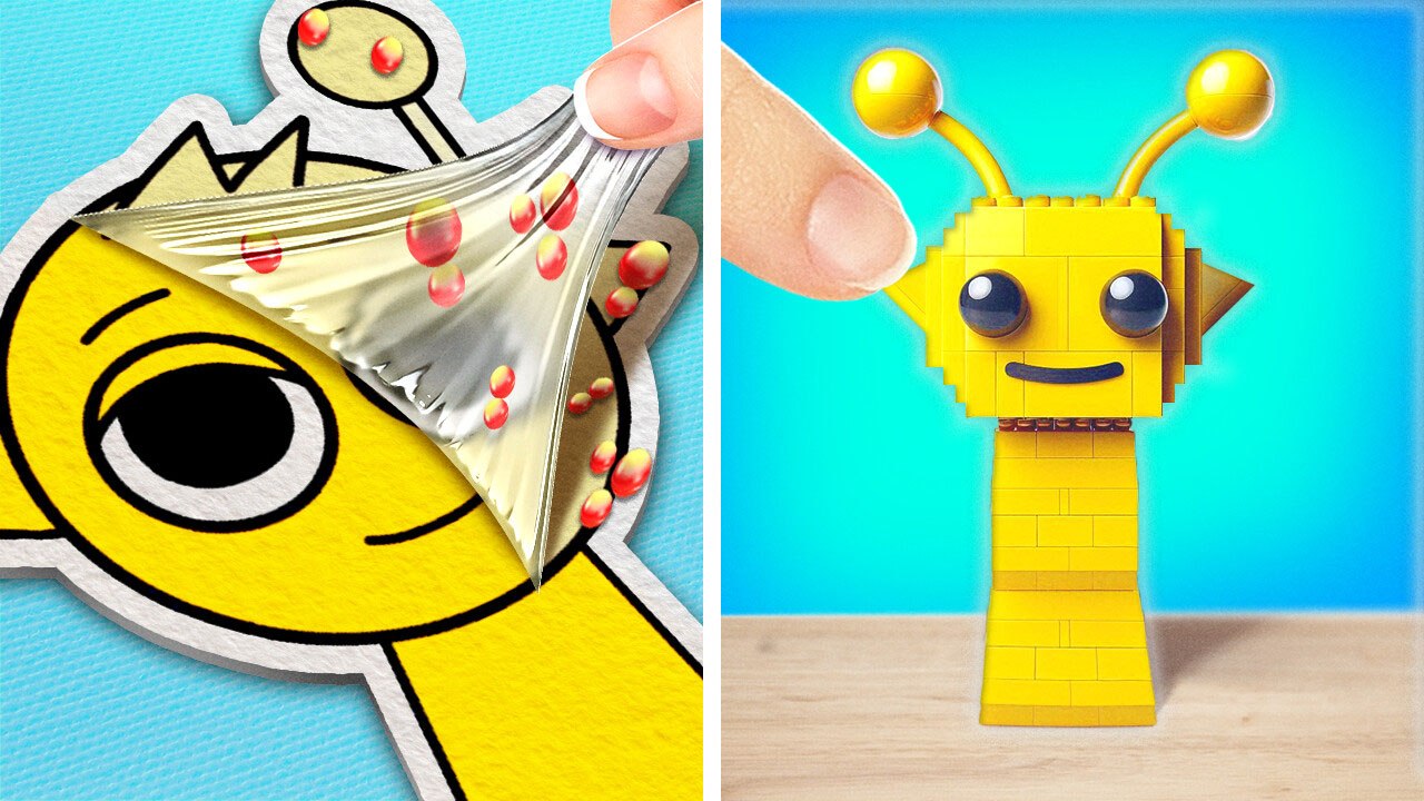Cardboard VS Lego SPRUNKI? 😲 *Cool Lego and Cardboard Crafts You Should Try*