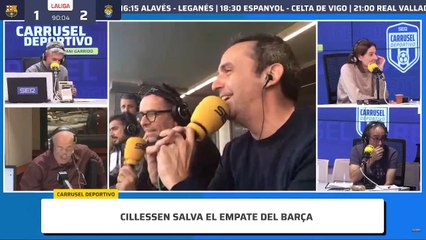 La indignación de Iturralde por el descuento del Barcelona 1 - Las Palmas 2 en Carrusel