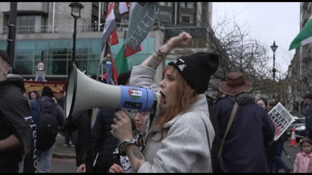 Manifestazione pro Palestina nel centro di Londra