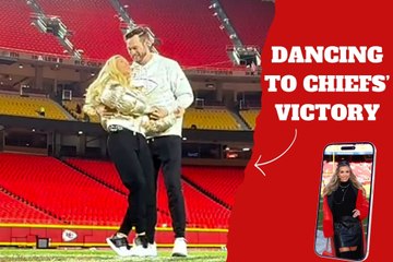 Gracie Hunt records herself dancing with her boyfriend after everyone left Arrowhead Stadium following a Chiefs win