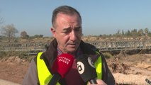 El alcalde de Riba-roja agracede el trabajo del ejército en las obras del puente provisional