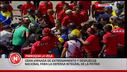 Pueblo caraqueño y cuerpos de seguridad efectúan entrenamiento en defensa de la paz