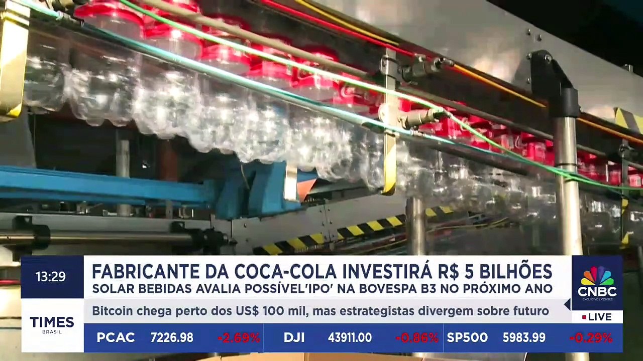 Solar Bebidas, fabricante da Coca Cola no Brasil, investirá R$ 5 bilhões | PLANTÃO TIMES BRASIL