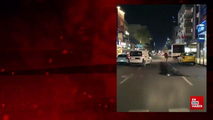 İstanbul Küçükçekmece’de bir vatandaş, atıyla caddede 4 nala koştu