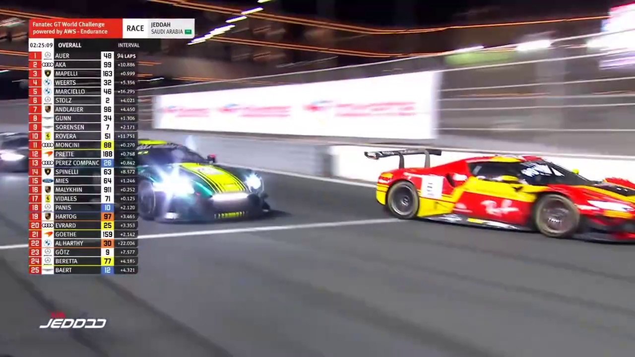 GT World Challenge 2024 6H Jeddah Race Rovera 3 Overtakes