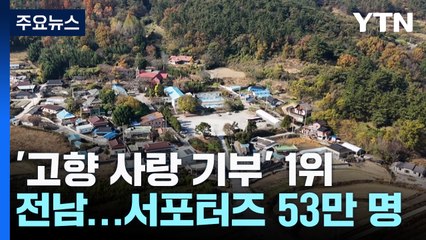 '고향 사랑 기부' 1위 전남...서포터즈 53만 명 / YTN